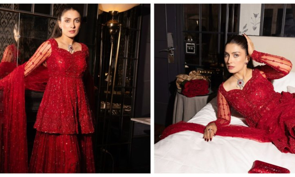 Ayeza Khan slays in red hot dress