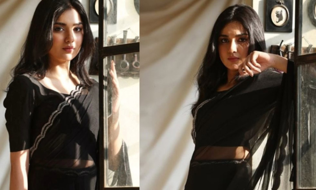 Tuba Anwar raises temperature in Black Saree; See Pictures