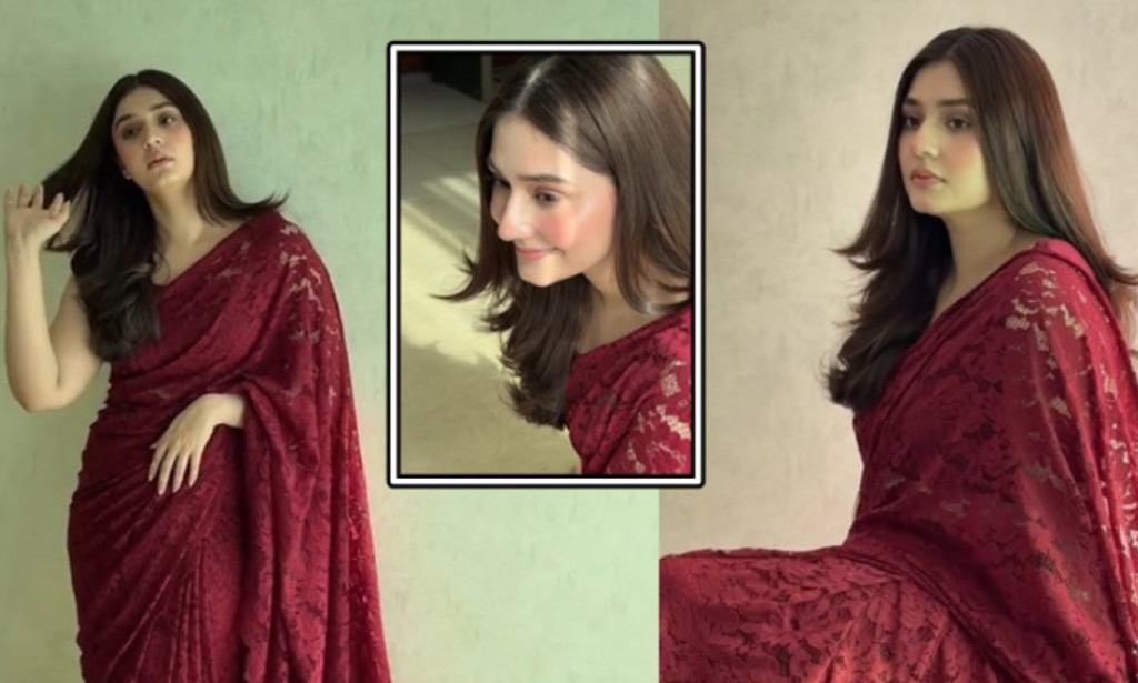 Durefishan Saleem turns heads in gorgeous red saree; See pictures and videos